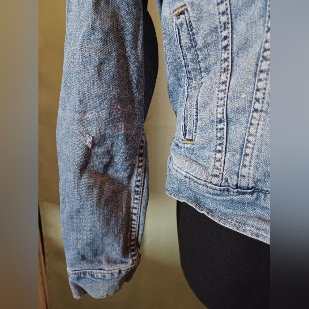 Lucky Brand Tomboy Trucker Blue Denim Jean Jacket - Picture 4 of 16